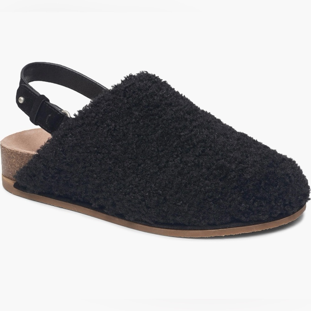Splendid Black Fuzzy Mules